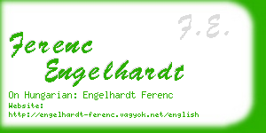 ferenc engelhardt business card